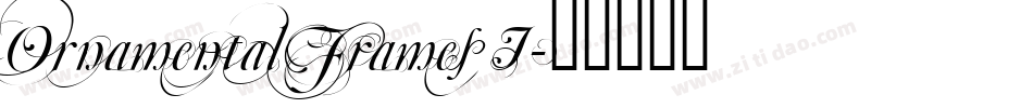 Ornamental Frames I字体转换